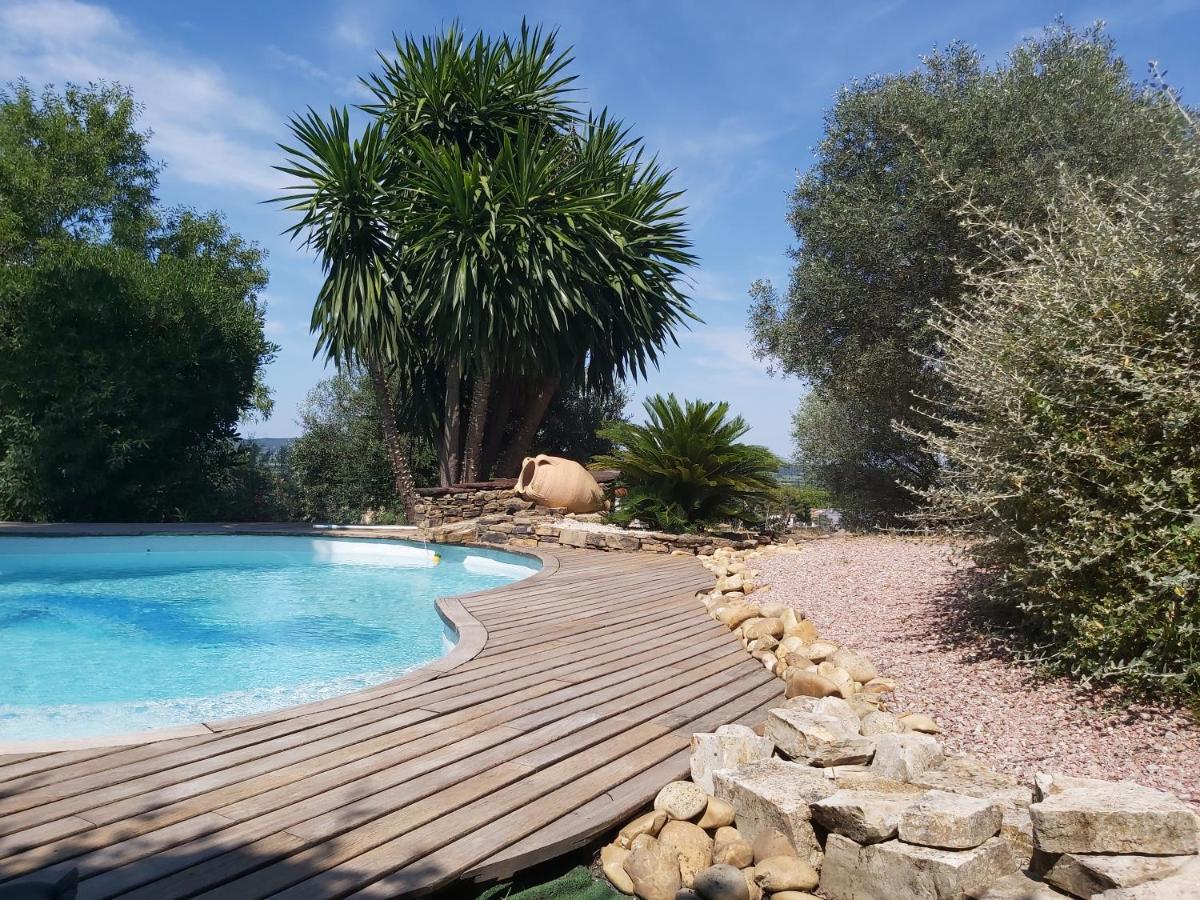 Beautiful Villa With A Stunning View Roujan Exterior foto