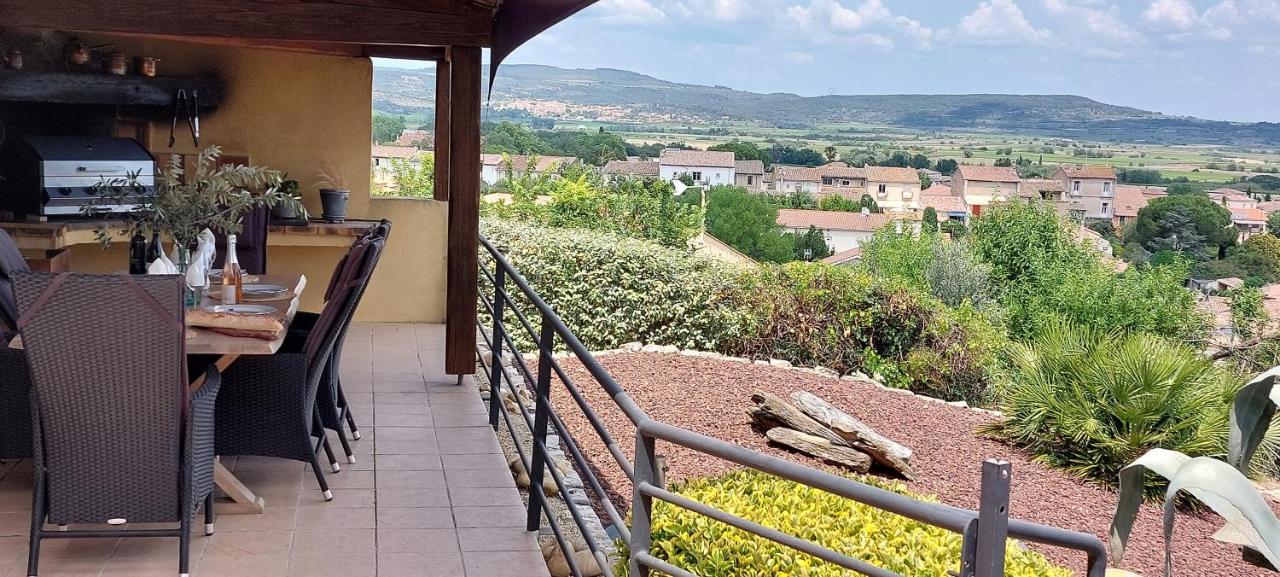 Beautiful Villa With A Stunning View Roujan Exterior foto